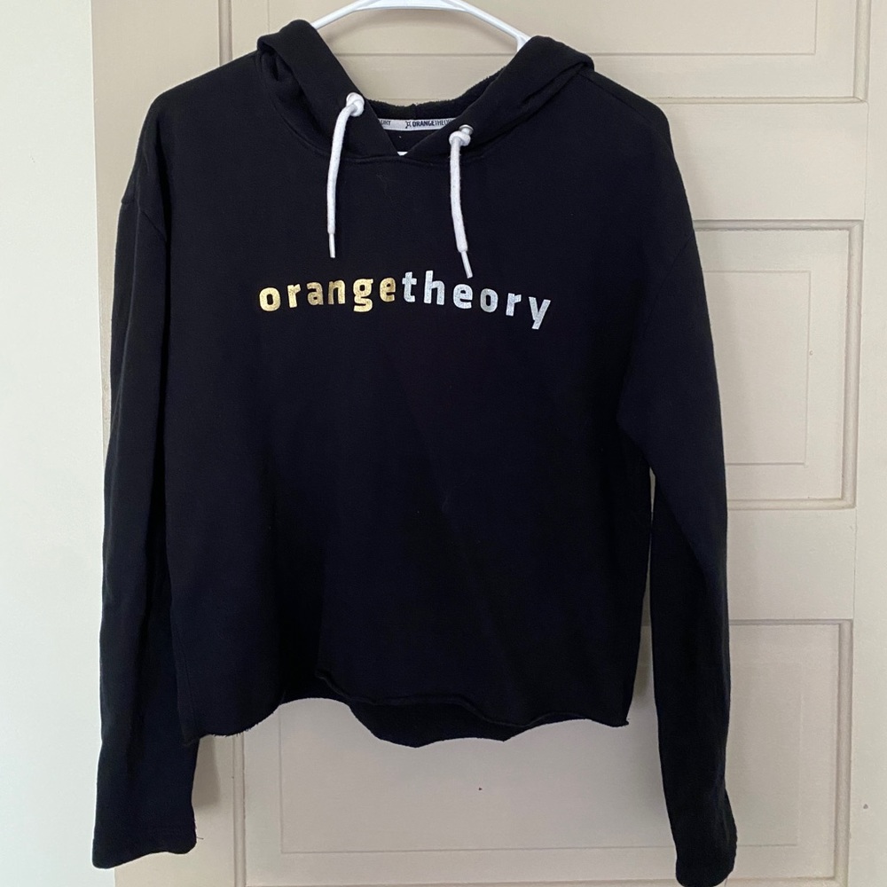 Orangetheory Black Hoodie with White and Gold Accents